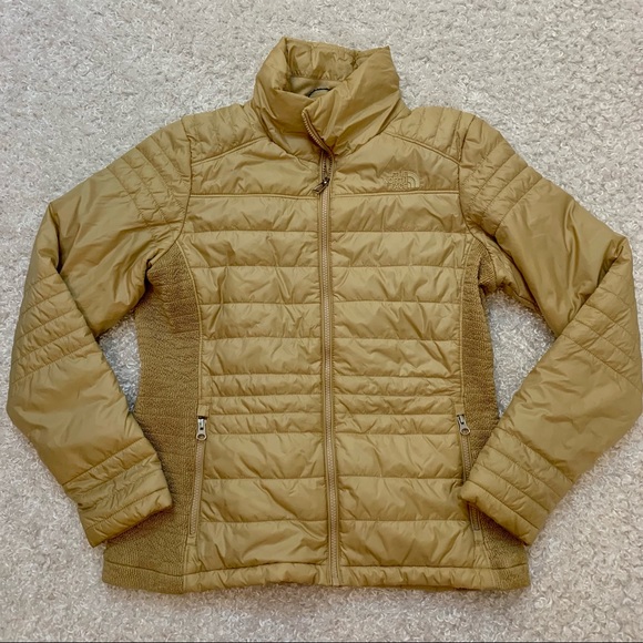 north face gold puffer jacket